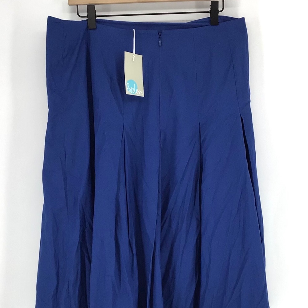 Boden Blue Colorblock Beatrice Flare Midi Skirt - Picture 5 of 6